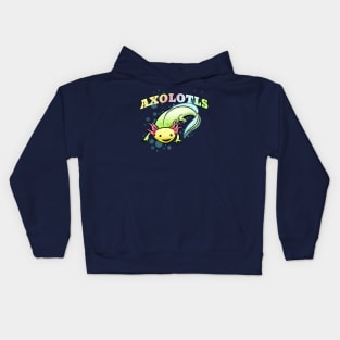 axolotls mascot Kids Hoodie